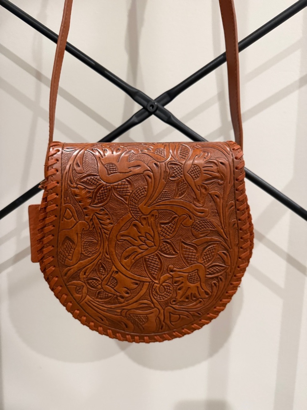 Shyanne Tooled Leather Crossbody Bag